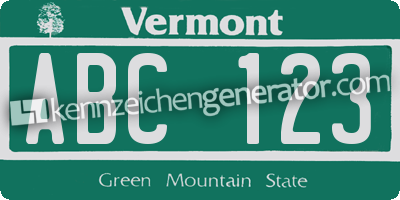 Kennzeichen Vermont USA